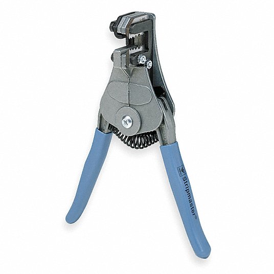 Wire Stripper: 22 AWG to 10 AWG, 7 in Overall Lg, Std Cushion Grip, 22 AWG to 10 AWG, 6 - 8 in