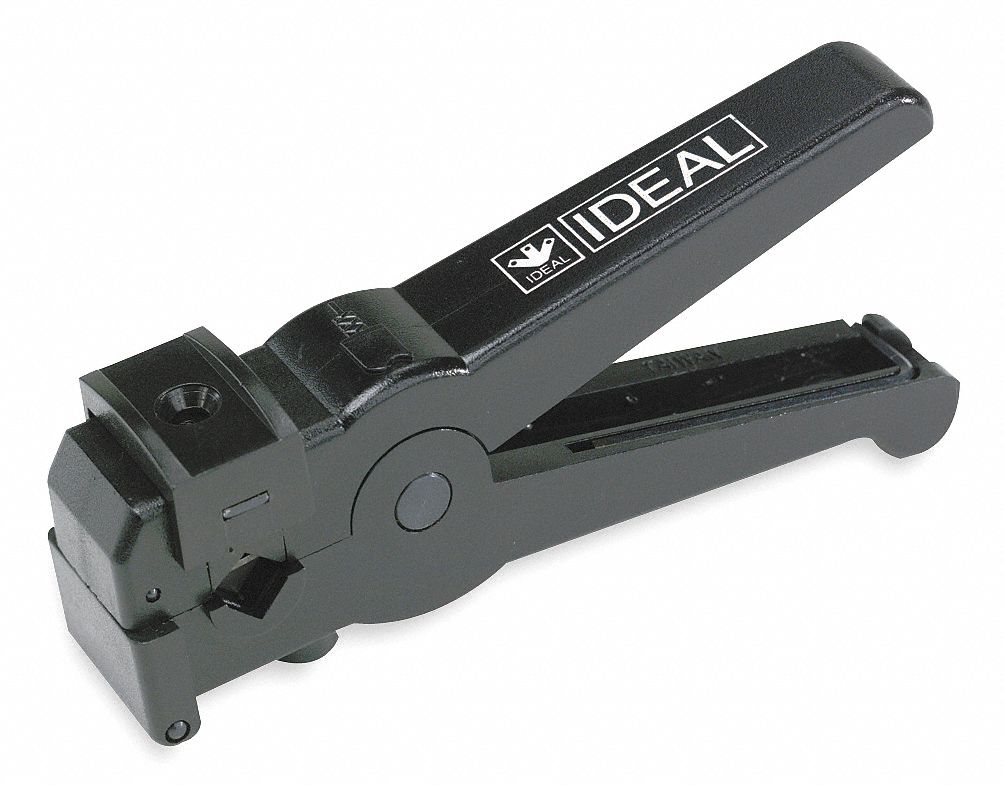 CABLE STRIPPER, MANUAL, ¼ IN, FOR RG-59/RG-6 CABLE DESIGNATION, 5 IN OVERALL L, V-NOTCH BLADE