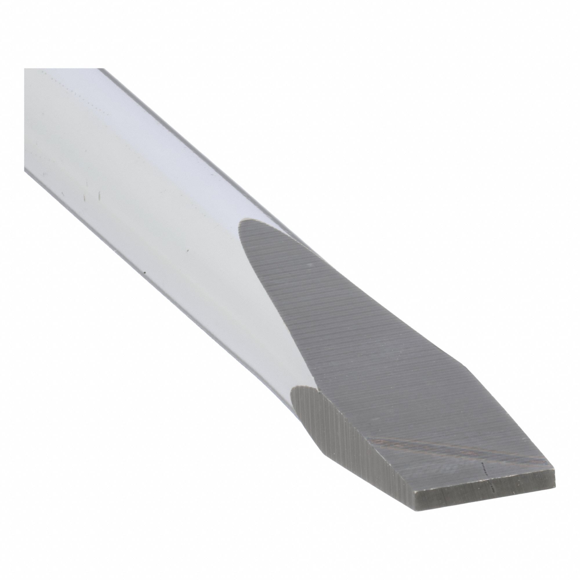 General Purpose Slotted Screwdriver: Steel, 1/4 in Tip Size, Long Lg, 6 in Shank Lg