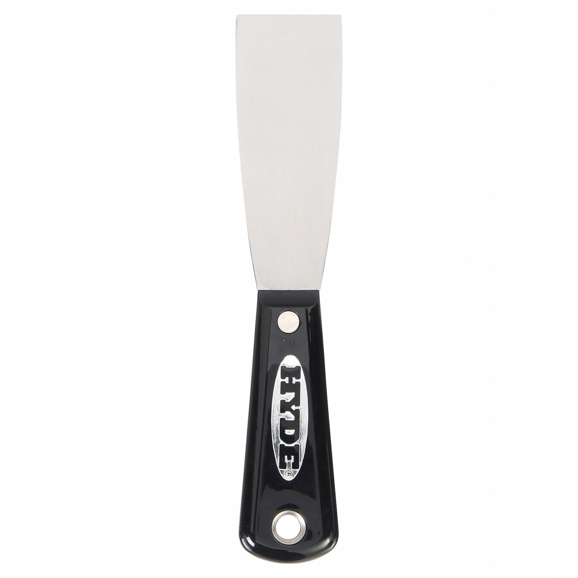 PUTTY KNIFE, CARBON STEEL BLADE, NYLON HANDLE, STRAIGHT BLADE, 1-1/2IN