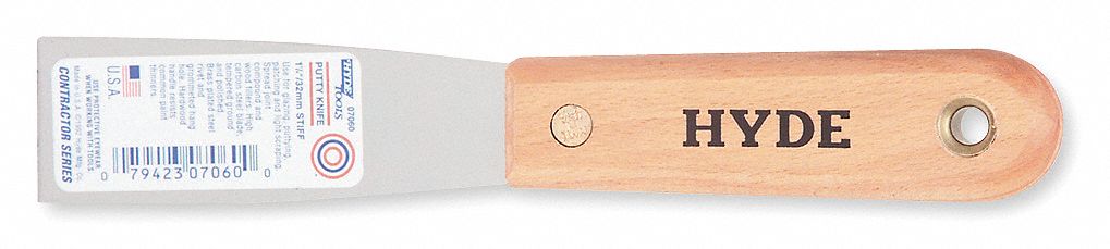 Putty Knife Straight CarbonSteel 1 1/4 W