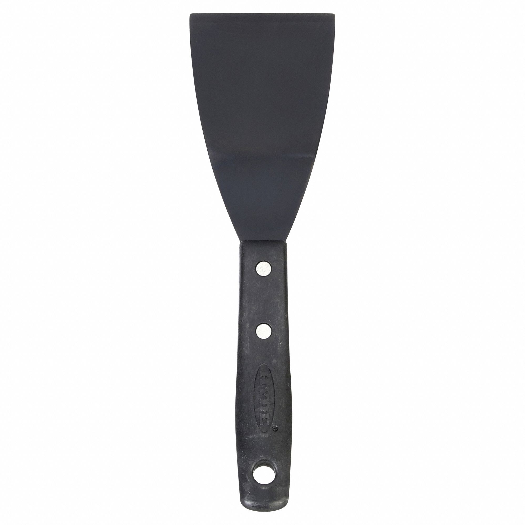 SCRAPER, CARBON STEEL BLADE, POLYPROPYLENE HANDLE, STIFF, STRAIGHT BLADE