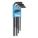 HEX KEY SET, METRIC, LONG, 9 PIECES, PLASTIC HOLDER, NICKEL PLATED, 2 TIPS