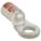 ONE-HOLE LUG COMPRESSION CONNECTOR, LOCKING LUG, CRIMP, COPPER, 2/0 GA, ORANGE, STRAIGHT