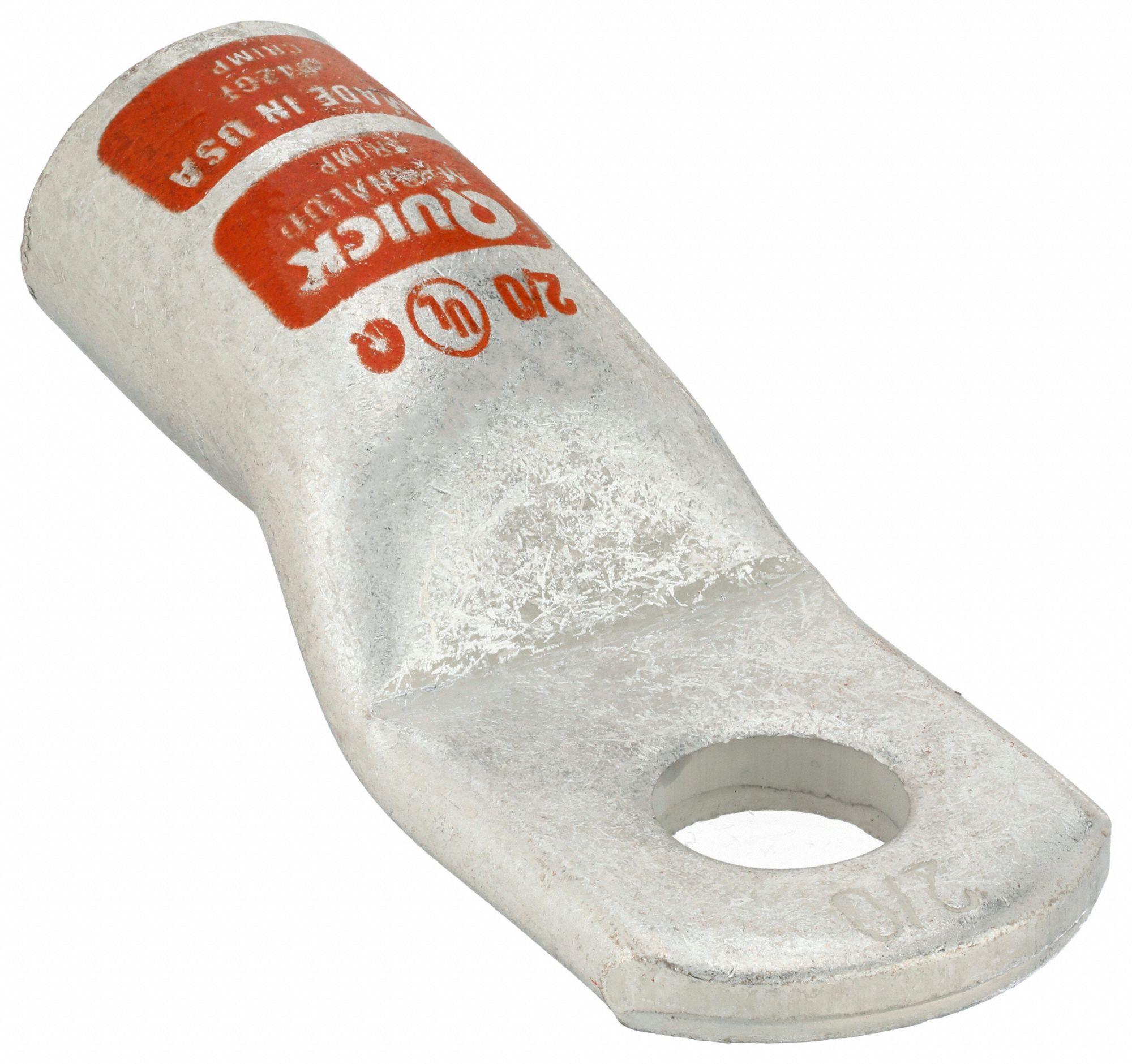 Wire Connector: Heavy Wall Lug, Crimp/Lug, Tin Plated Copper, 2/0 ga, Orange, Straight