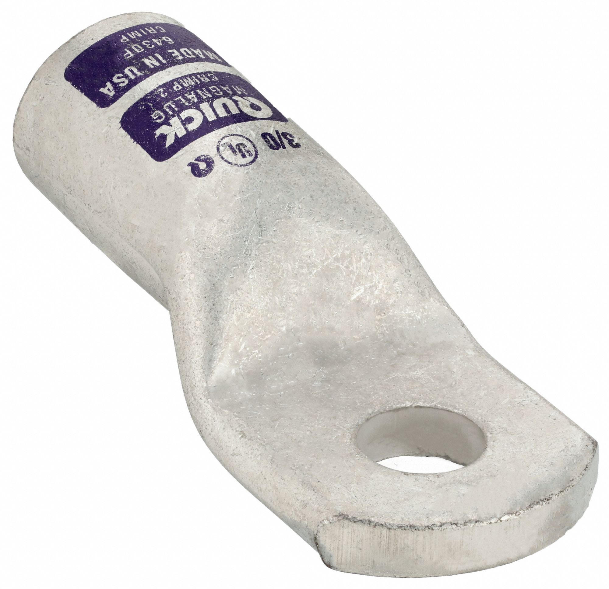 Wire Connector: Heavy Wall Lug, Crimp/Lug, Tin Plated Copper, 3/0 ga, Purple, Straight