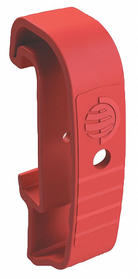 LOCK DOWN SECURITY KIT, LOCKABLE, HDPE, 8 IN OUTSIDE DIAMETER, RED, 5LPZ0, 1