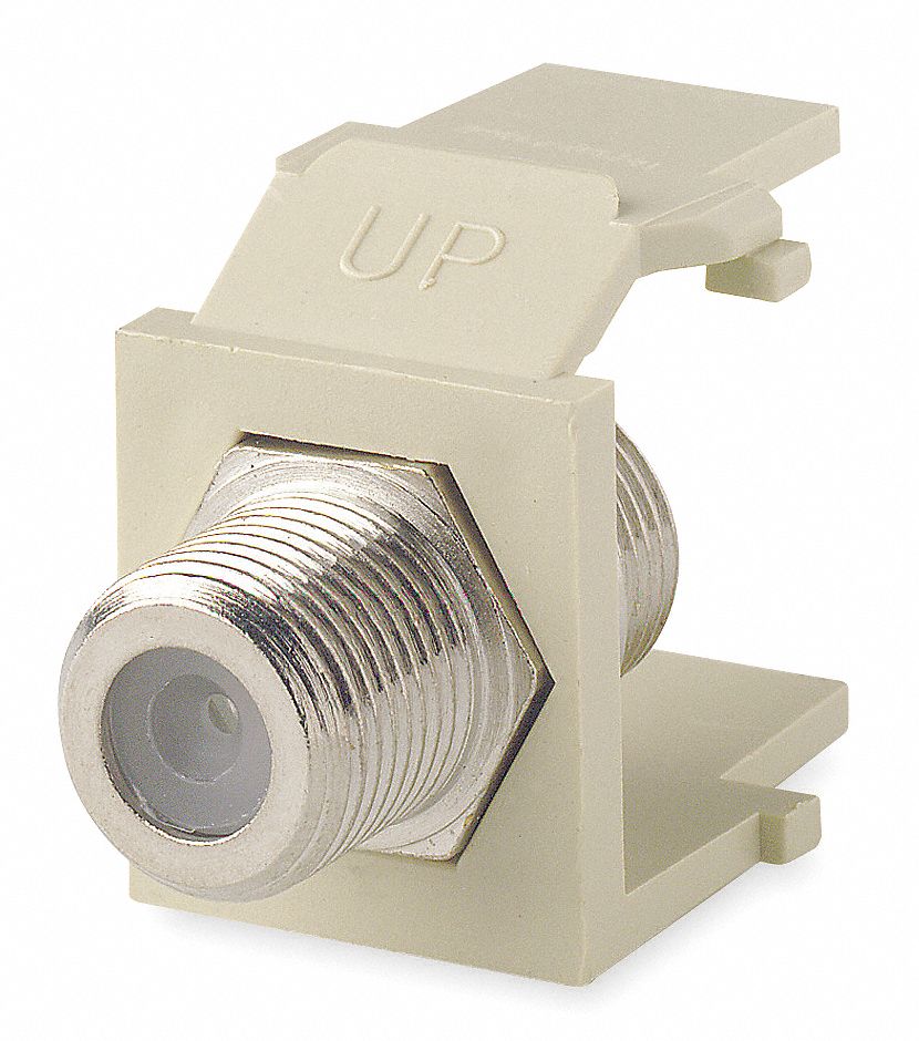 ADAPTER F-TYPE NICKEL PLTD WHITE