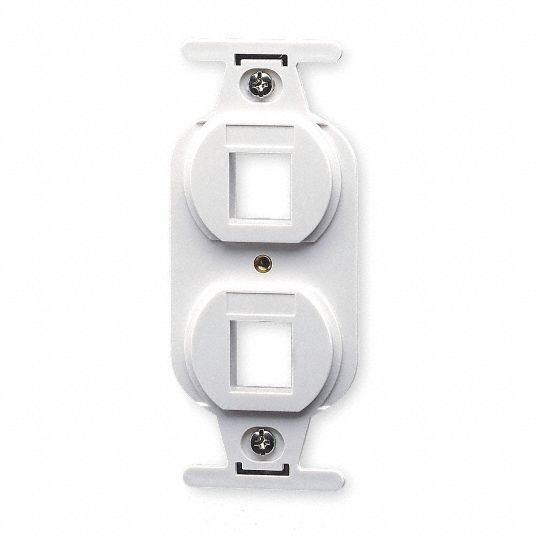 White Multimedia Housing, Module Type: Duplex 106, Number of Ports: 2 ...