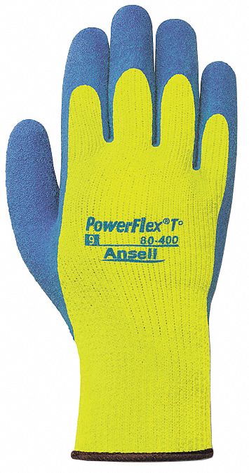 Coated Gloves,2XL,Blue/Yellow,PR