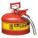 TYPE II SAFETY CAN, 2½ GAL, RED, GALVANIZED STEEL, 12 IN H, 11¾ IN OD, FOR FLAMMABLES