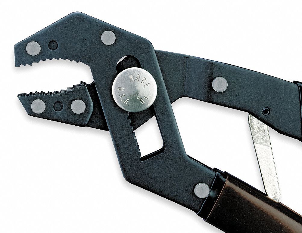 SelfAdjusting Curved Jaw Tongue and Groove Pliers, 3/4" Max. Jaw