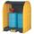 COVERED DRUM SPILL CONTAINMENT PALLET, FOR 2 DRUMS, 67 GALLON CAPACITY, YELLOW, POLY