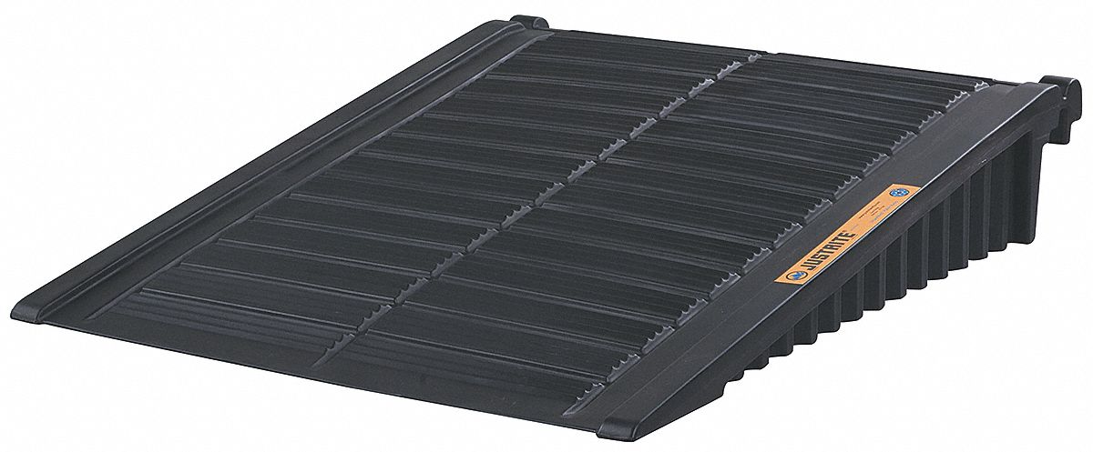 DRUM STORAGE UNIT RAMP, 1,000 LB LOAD CAPACITY, 48 X 59¾ X 11¼ IN, BLACK