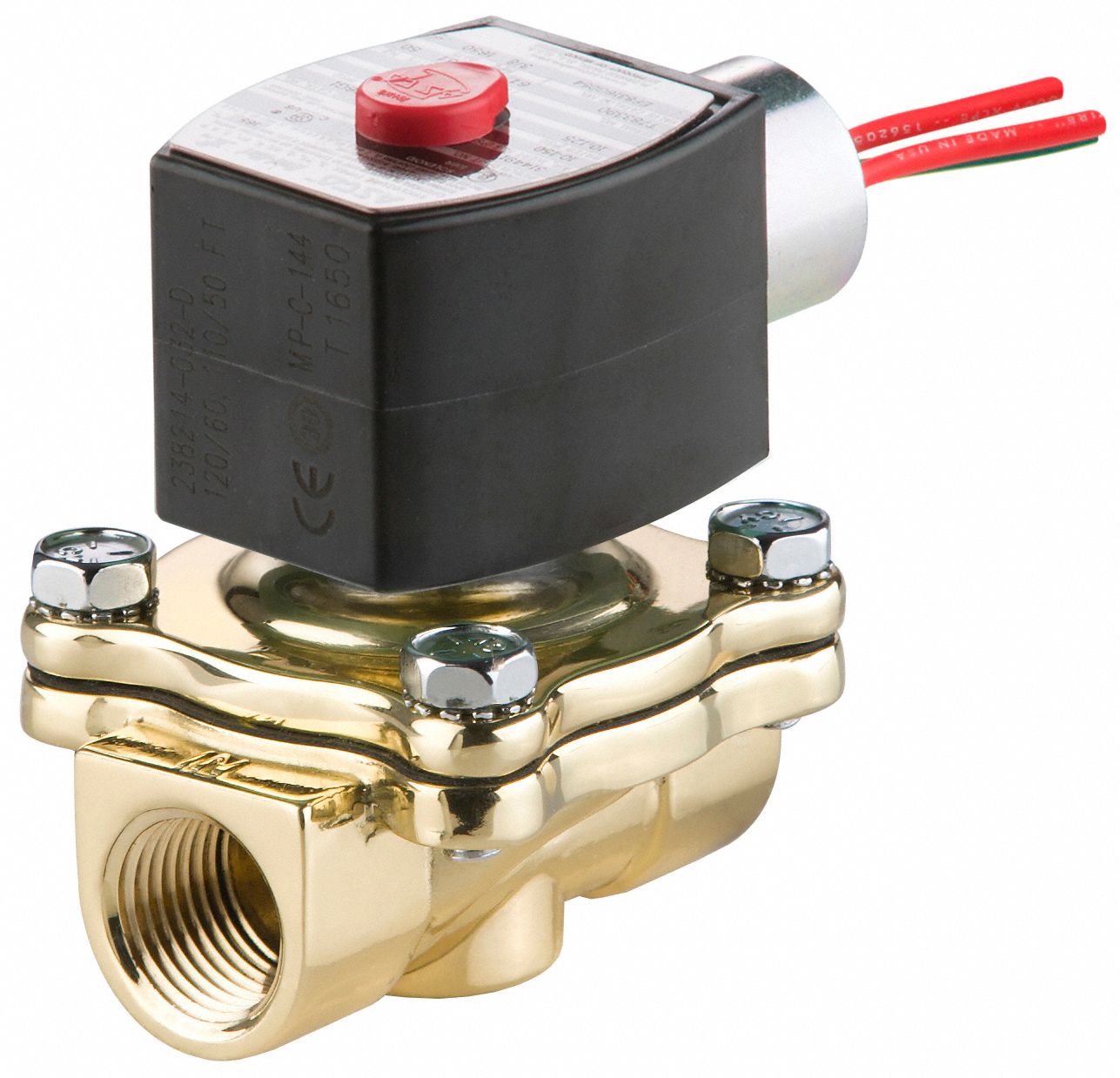 SOLENOID VALVE: 2-WAY, NORMALLY CLOSED, ½ IN PIPE, 24V DC, EXPLOSION PROOF/WATERTIGHT