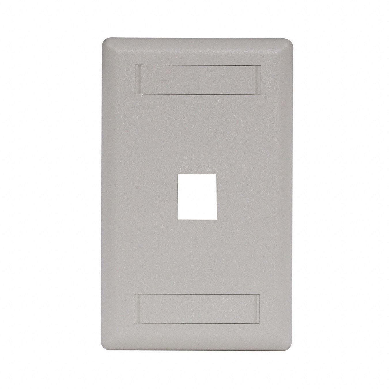 WALL PLATE, AUDIO/VIDEO, OFFICE WHITE, 1 GANG, VERTICAL, 1 PORT