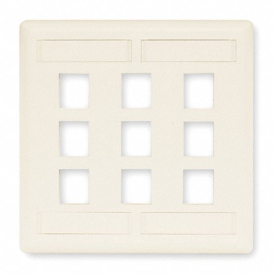 HUBBELL PREMISE WIRING, Wall Plate, Audio/Video, Wall Plate 6MH94