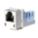 MODULAR JACK, PUNCH-DOWN, CATEGORY JACKS, 1 PORT, OFF-WHITE, CAT 5E, RJ25