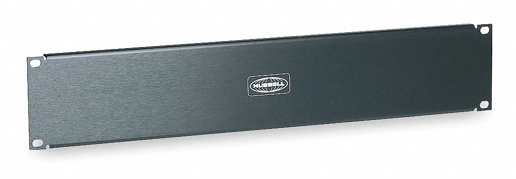 Blank Panel: Panels, Black, Powder Coated, 3 1/2 in Overall Ht, MCCBP350