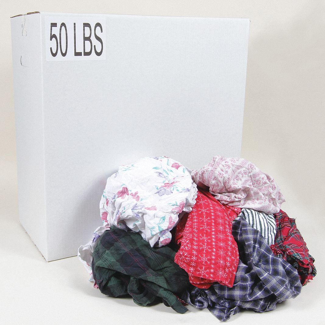 Assorted, Reclaimed, Cloth Rag - 5LVA9|G303050PC - Grainger