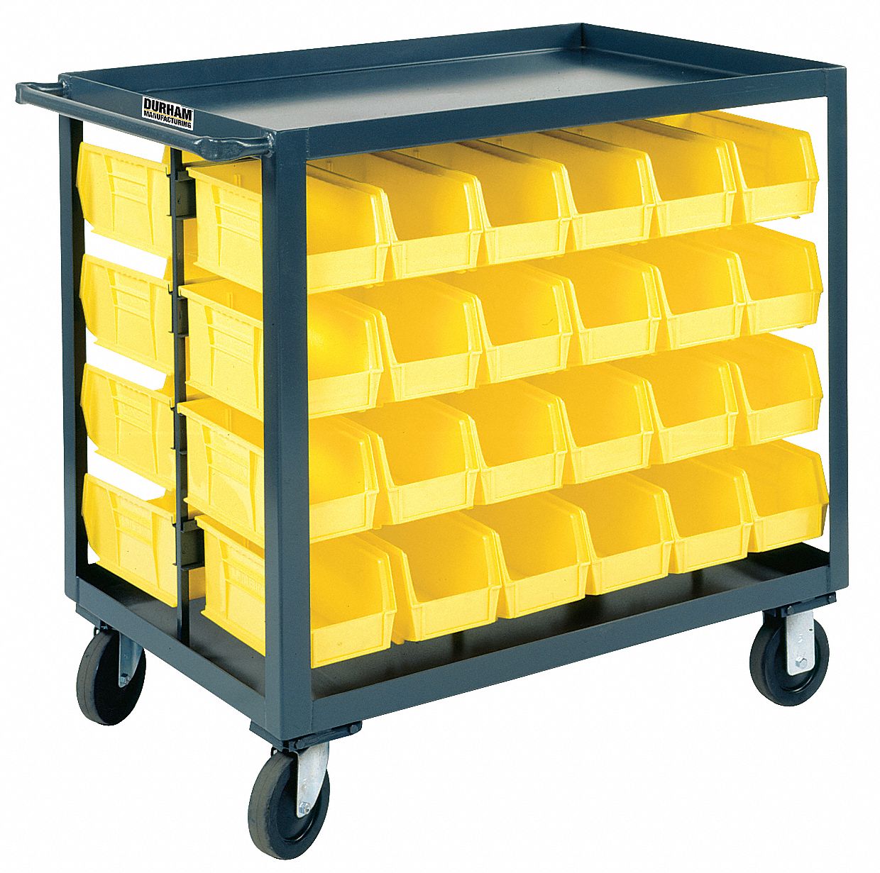 2 shelves with high lips Durham RSC6-2436-2-95 Stock cart