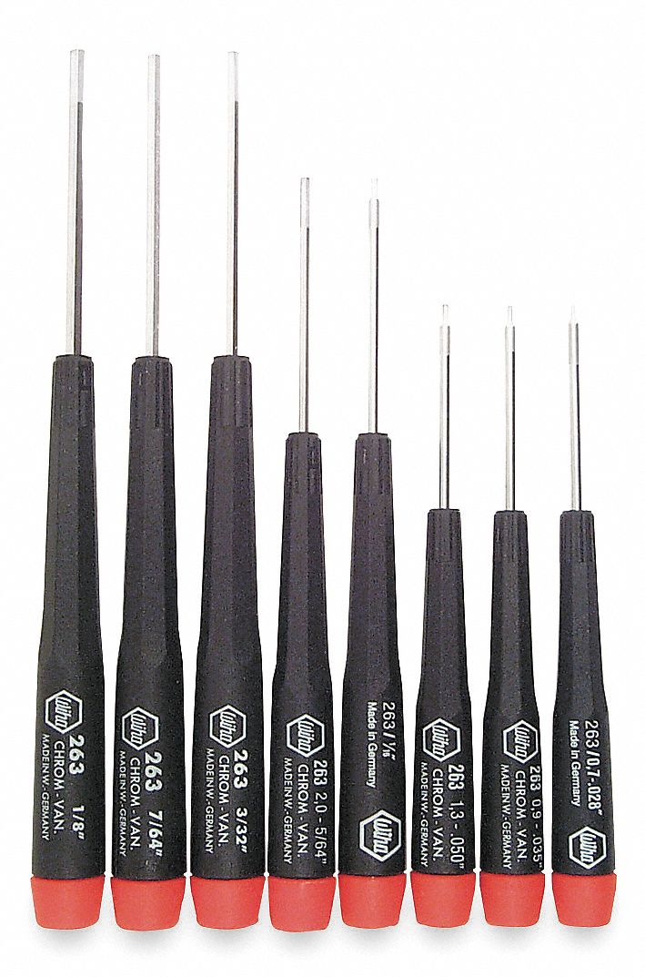 SCREWDRIVER SET,HEX,SAE,8 PC