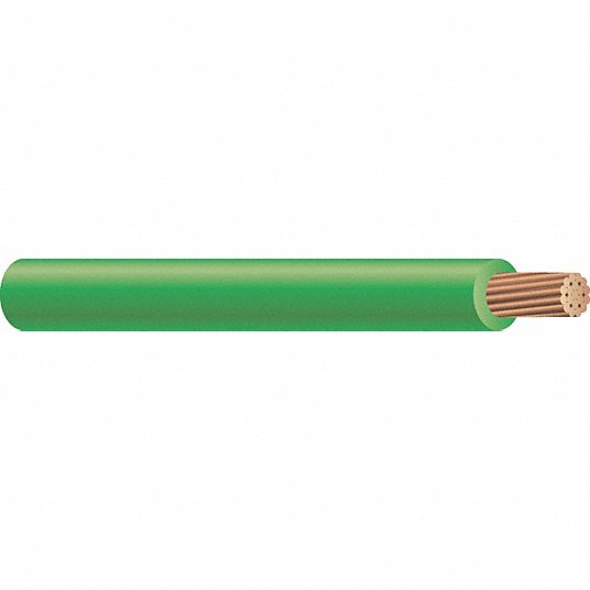 MTW MACHINE TOOL PRIMARY 10 GAUGE GREEN/YELLOW COPPER STRANDED GROUND WIRE 50' 