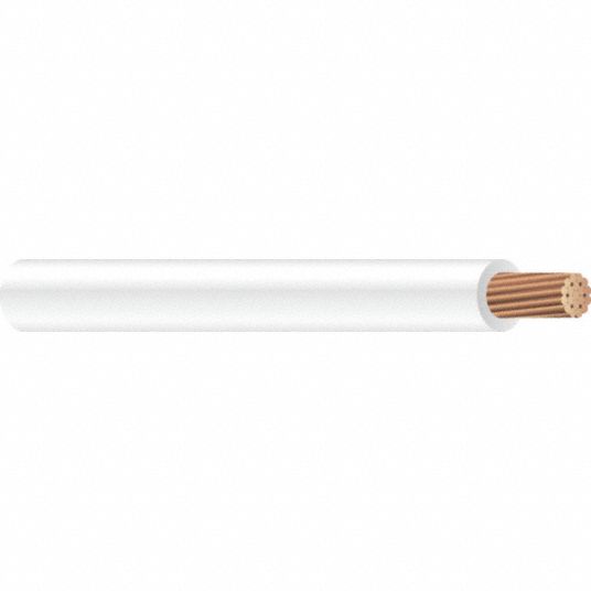 SOUTHWIRE, 8 AWG Conductor Size, White, Hookup Wire - 5LXE1|61127602 ...