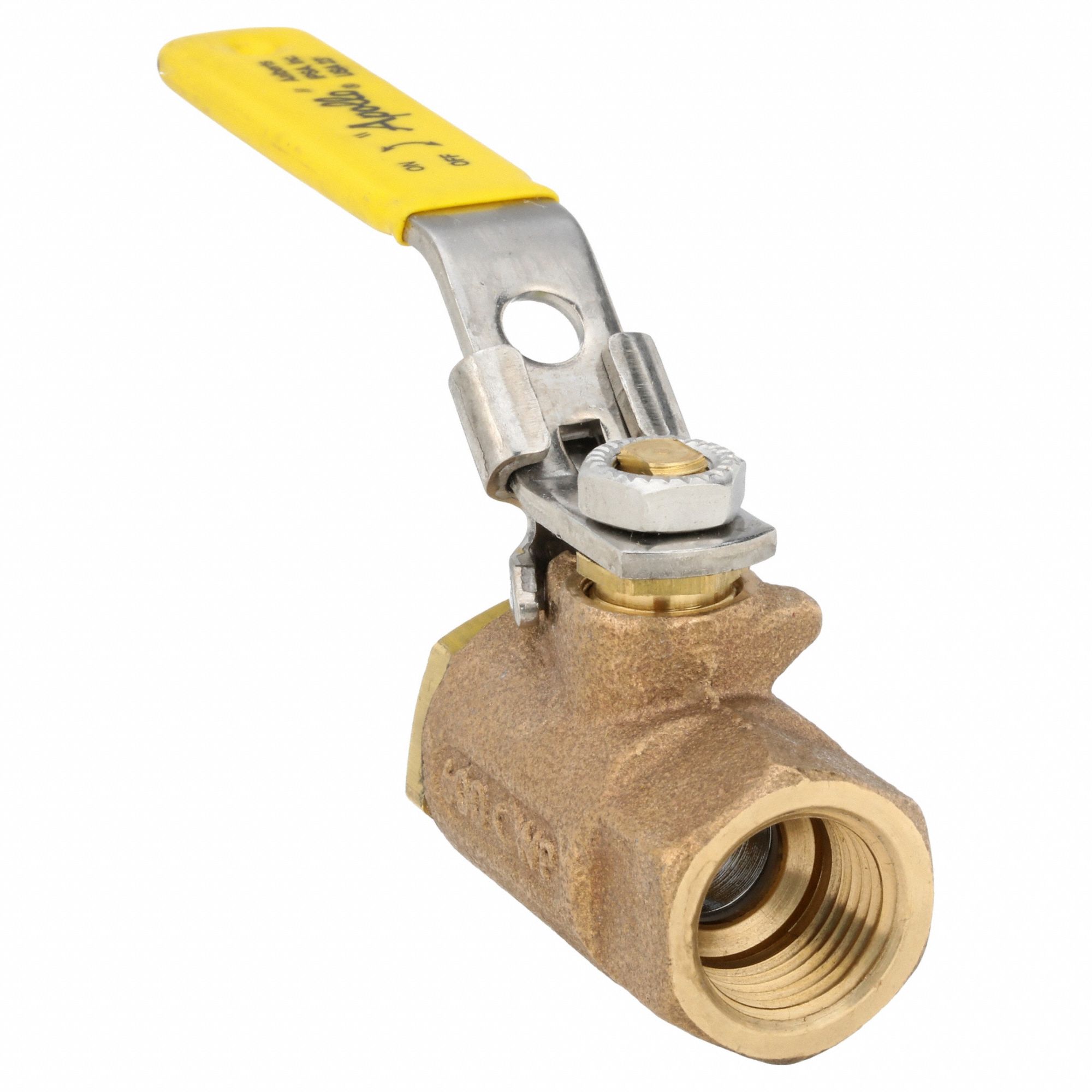 Manual Two-Way Ball Valve: 1/2 in, Bronze, Straight, FNPT x FNPT, 600 psi Max. Pressure (CWP)