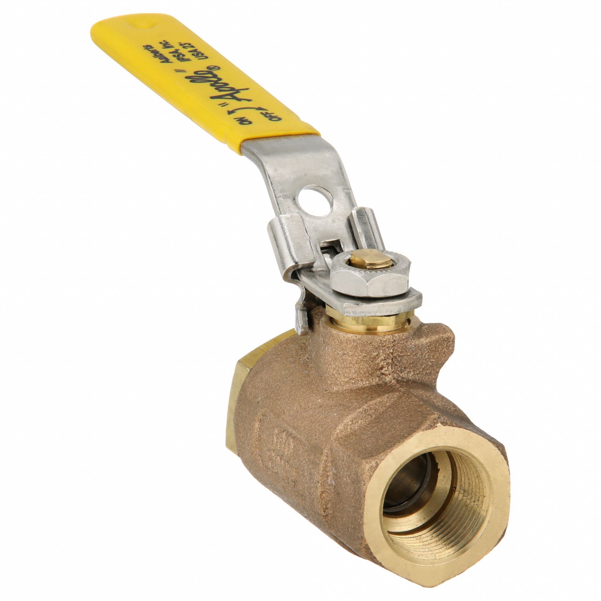 Manual Two-Way Ball Valve: 3/4 in, Bronze, Straight, FNPT x FNPT, 600 psi Max. Pressure (CWP)