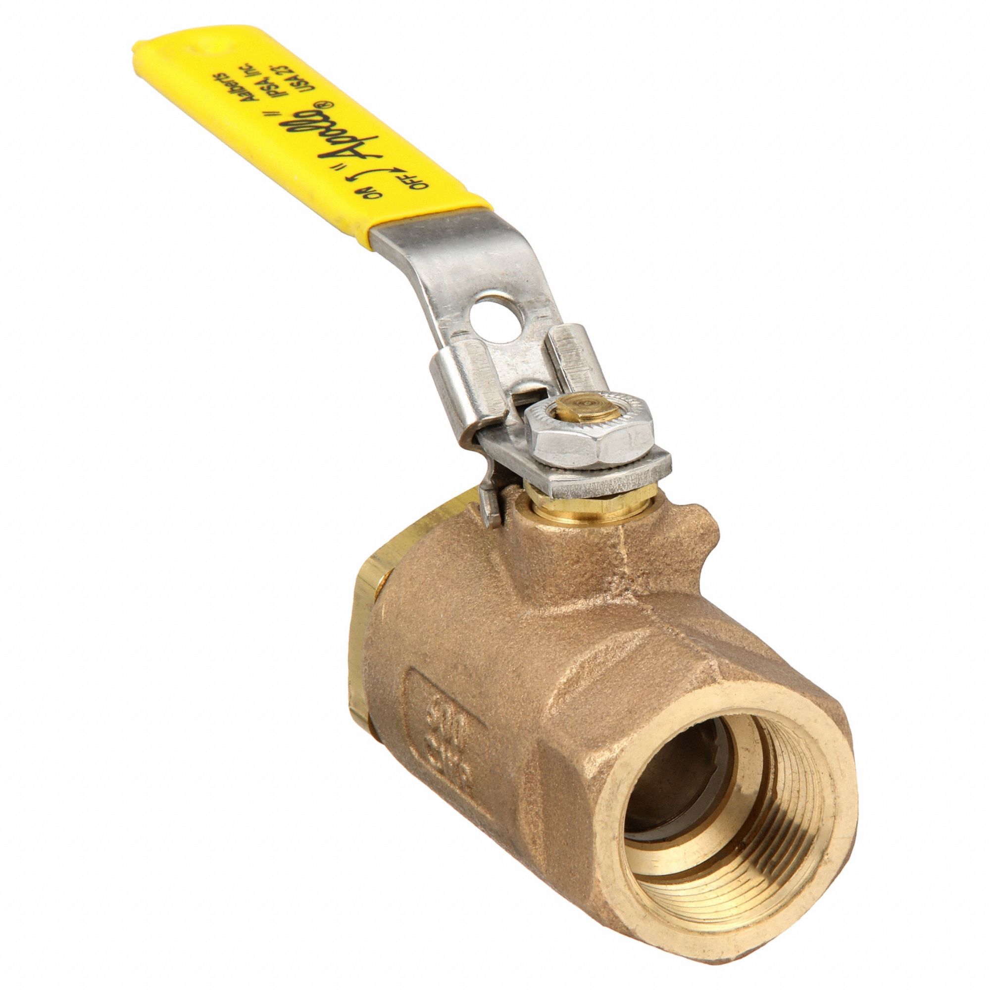 Manual Two-Way Ball Valve: 1 in, Bronze, Straight, FNPT x FNPT, 600 psi Max. Pressure (CWP)