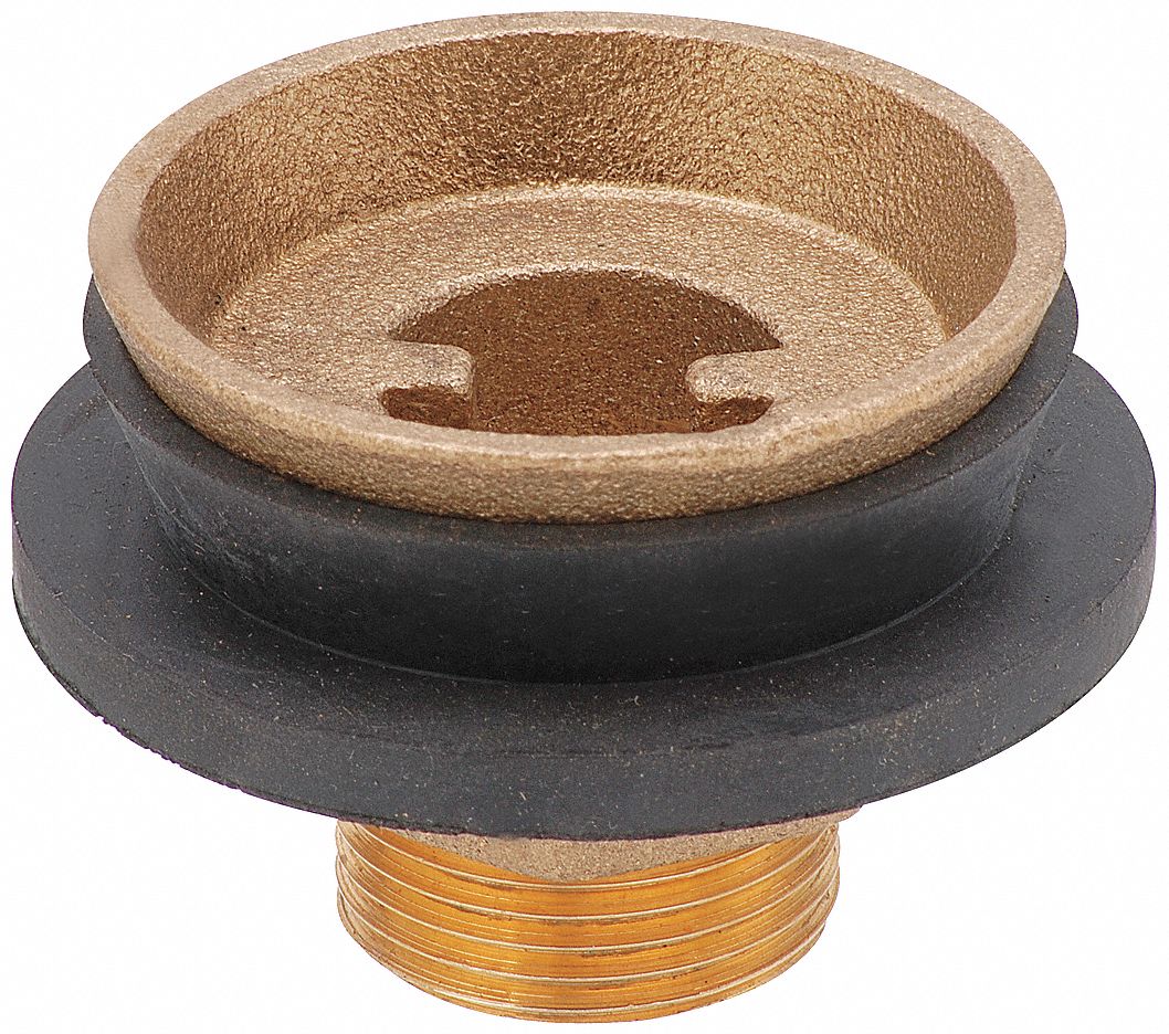 SPUD, UNIVERSAL FIT, 1¼ IN X ¾ IN, BRASS/RUBBER