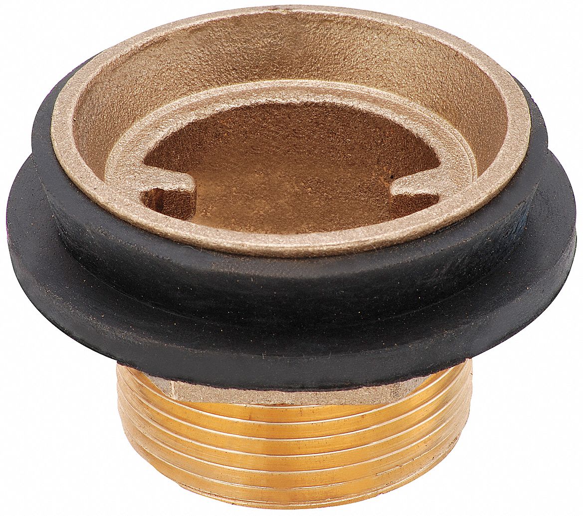 SPUD: UNIVERSAL FIT, 1½ IN X 1¼ IN SIZE, BRASS/RUBBER