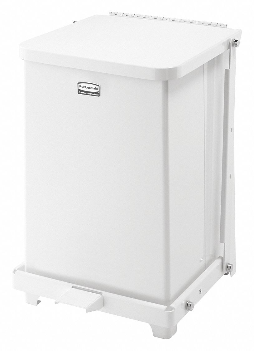 RUBBERMAID COMMERCIAL PRODUCTS Bote de Basura de Pedal, Cuadrada, 7 gal ...