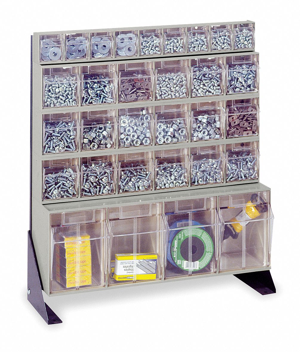 QUANTUM STORAGE SYSTEMS Single Sided Tip Out Bin Rack, Number of