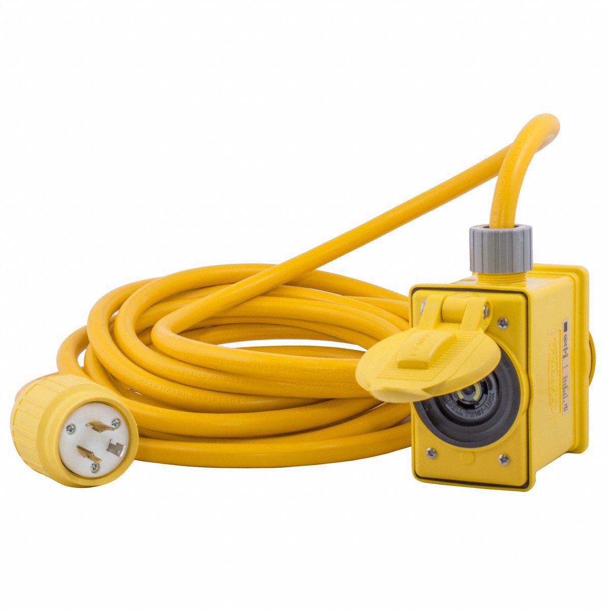 HUBBELL WIRING DEVICEKELLEMS Extension Cord with Outlet Box 25 ft