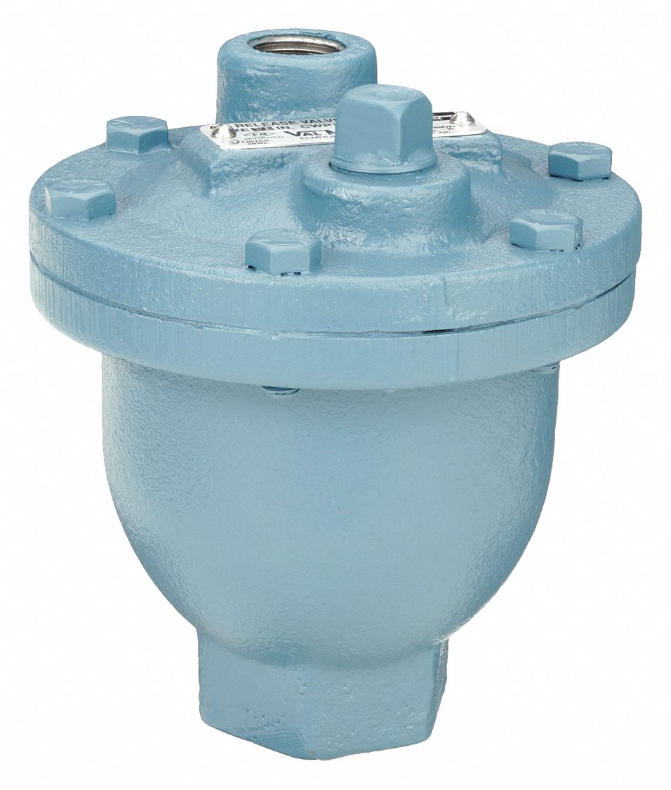 Air Release Valve: Clean Water, Cast Iron, 1/2 in Inlet Connection Size, FNPT, FNPT