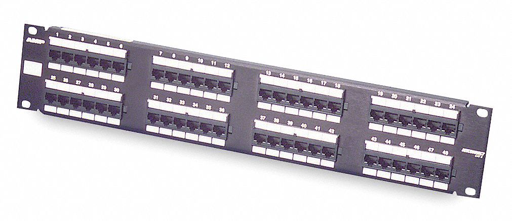Patch Panel, Category Type: 5, Panel Type: Rack-mounted, Discrete 19 in ...