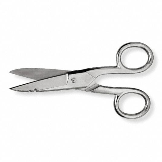 Wiss - Electrician & Data Scissors: 6″ OAL, 1-3/4″ LOC, Titanium Blades -  18057786 - MSC Industrial Supply