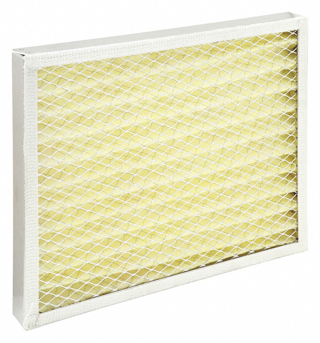 HIGH TEMPERATURE PLEATED AIR FILTER, 20 X 20 X 2 IN, MERV 7, HIGH CAPACITY, SYNTHETIC