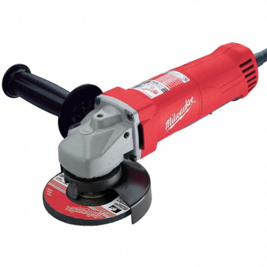 MILWAUKEE Angle Grinder, 4 1/2 in Wheel Dia., 8 Amps, 120V AC, 10,000