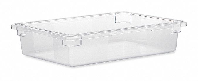 Food/Tote Box: 8.5 gal Capacity, Clear Body, Polycarbonate, Clear