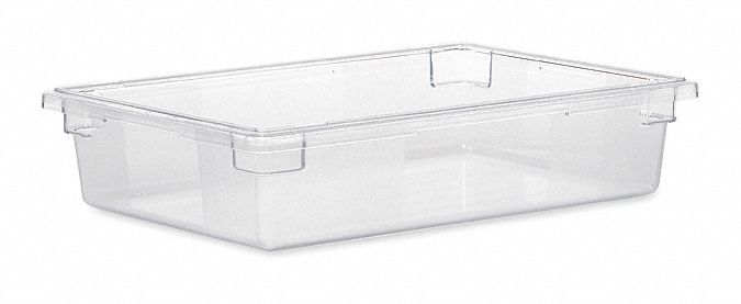 RUBBERMAID COMMERCIAL PRODUCTS, 8.5 qt Capacity, Clear Body, Food/Tote ...