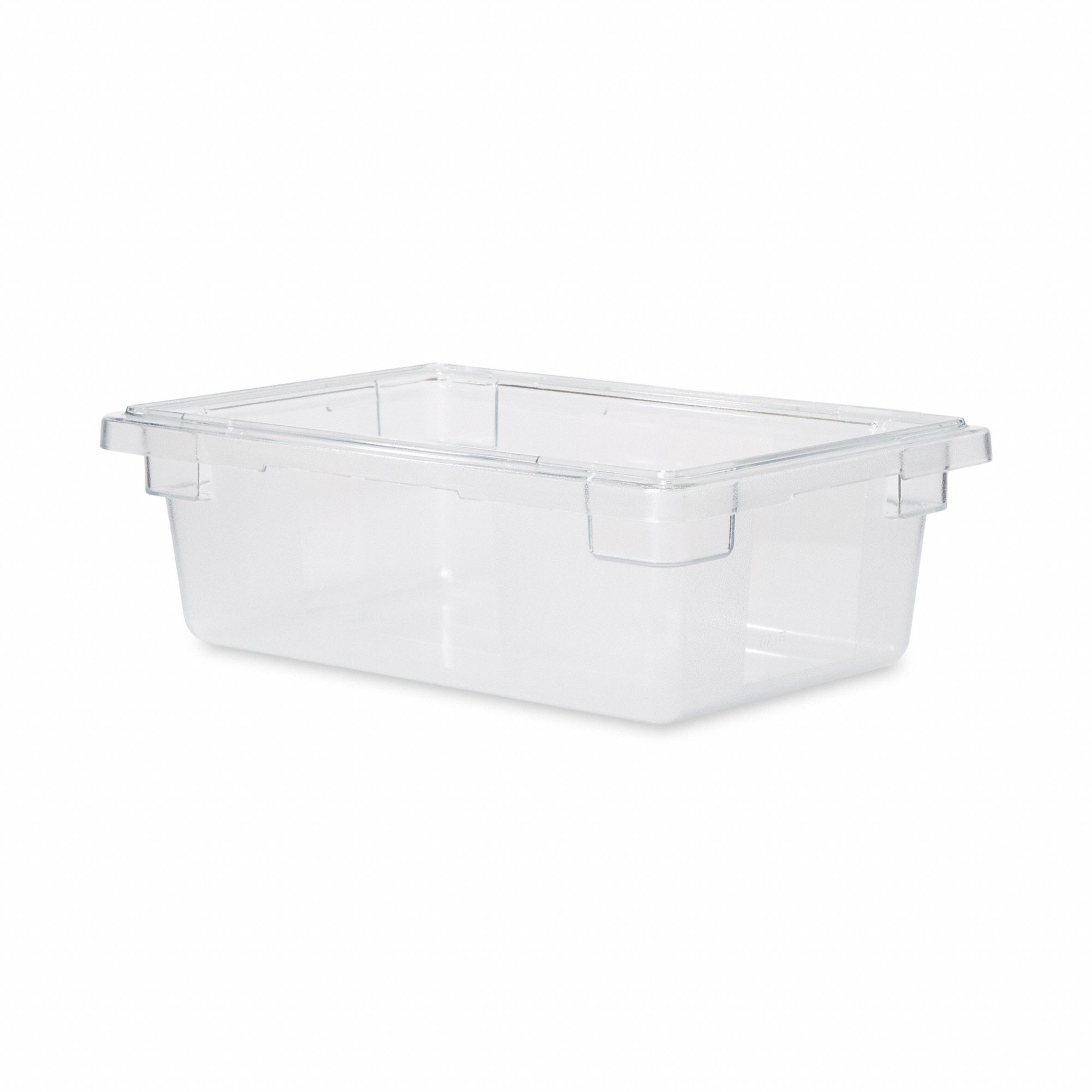 Food/Tote Box: 3.5 gal Capacity, Clear Body, Polycarbonate, Clear