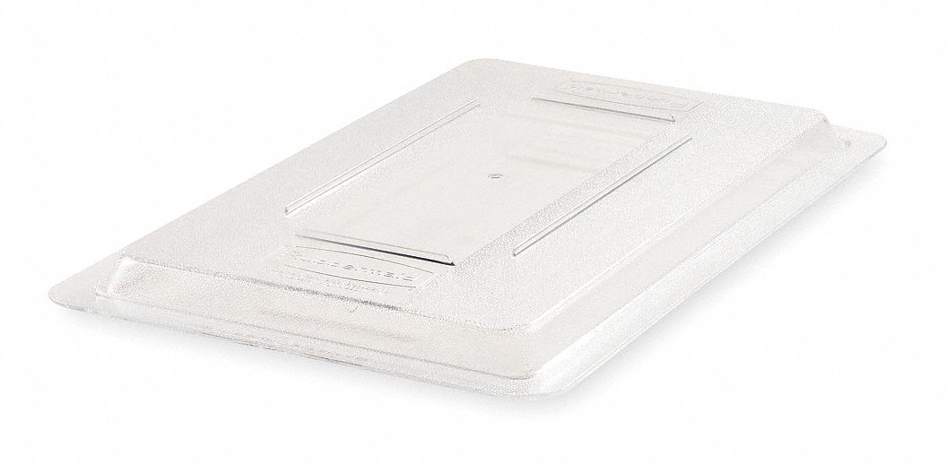 Food/Tote Box Lid: 18 qt Capacity, Clear Body, Clear Lid, Clear