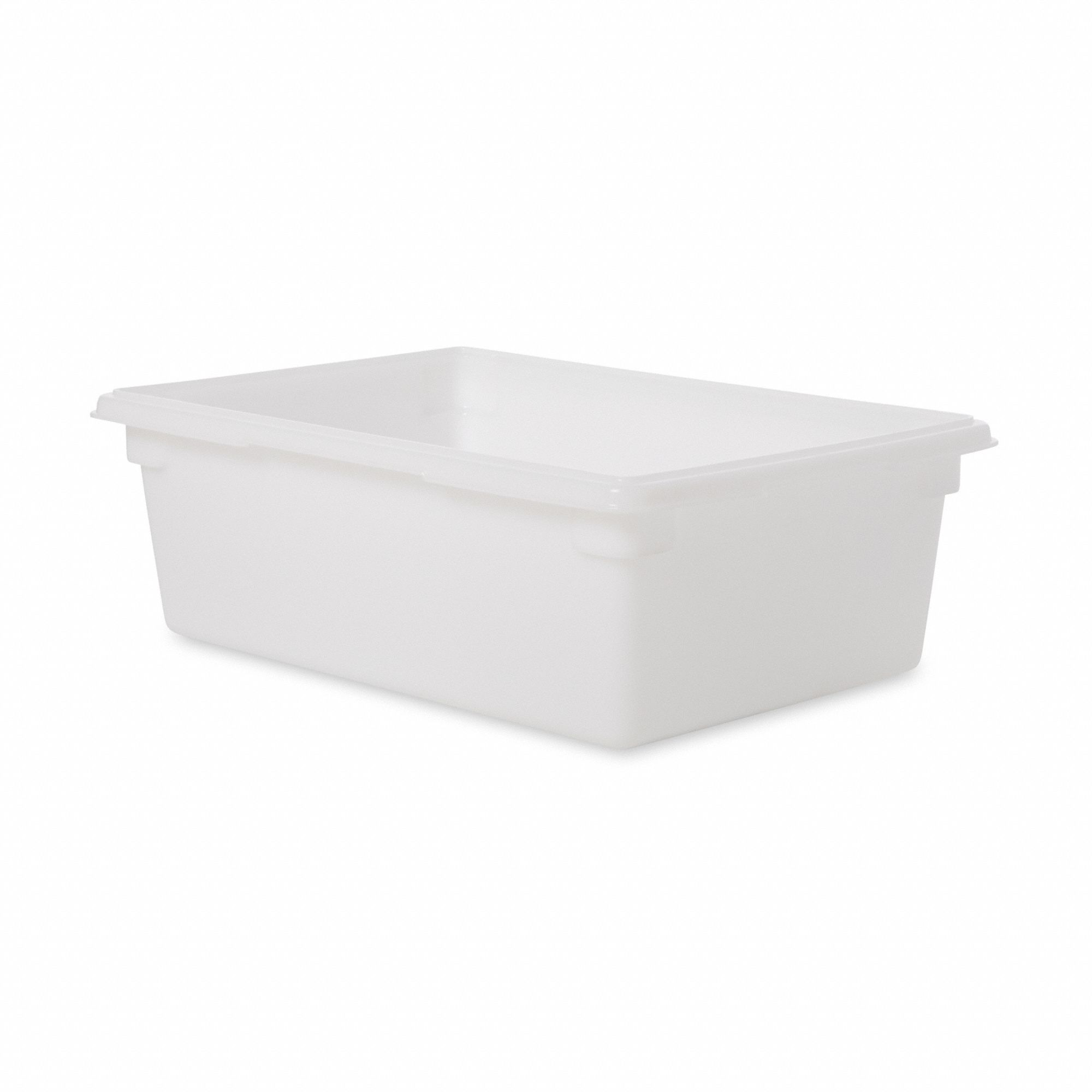 Food/Tote Box: 12.5 gal Capacity, White Body, Polyethylene, White