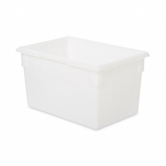 Rubbermaid FG350100WHT White Polyethylene Food Storage Box - 26 x