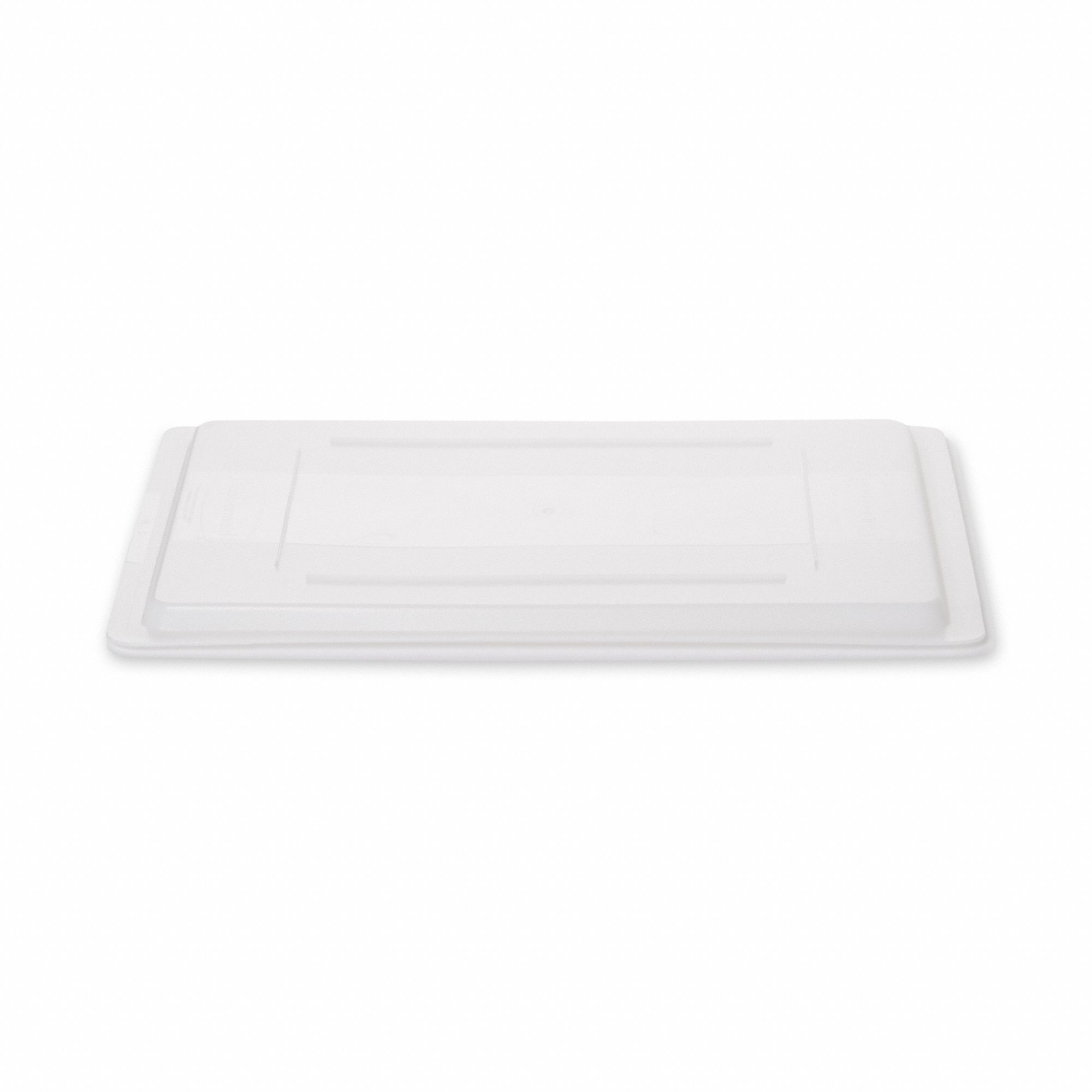 Lid for Tote Box: 26 qt Capacity, White Body, Clear Lid, Polyethylene