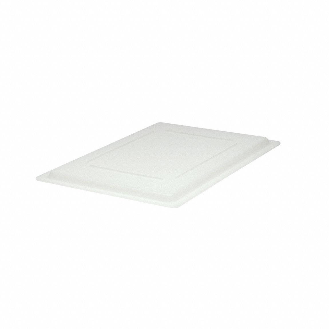 Lid for Tote Box: 18 qt Capacity, White Body, White Lid, Polyethylene