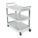 DUAL-HANDLE UTILITY CART WITH LIPPED PLASTIC SHELVES, 40 IN X 20 IN